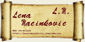 Lena Mačinković vizit kartica